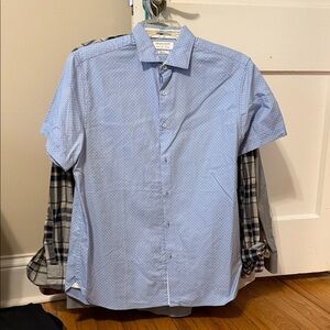 Denim & Flower Light Blue Casual Button Down Shirt